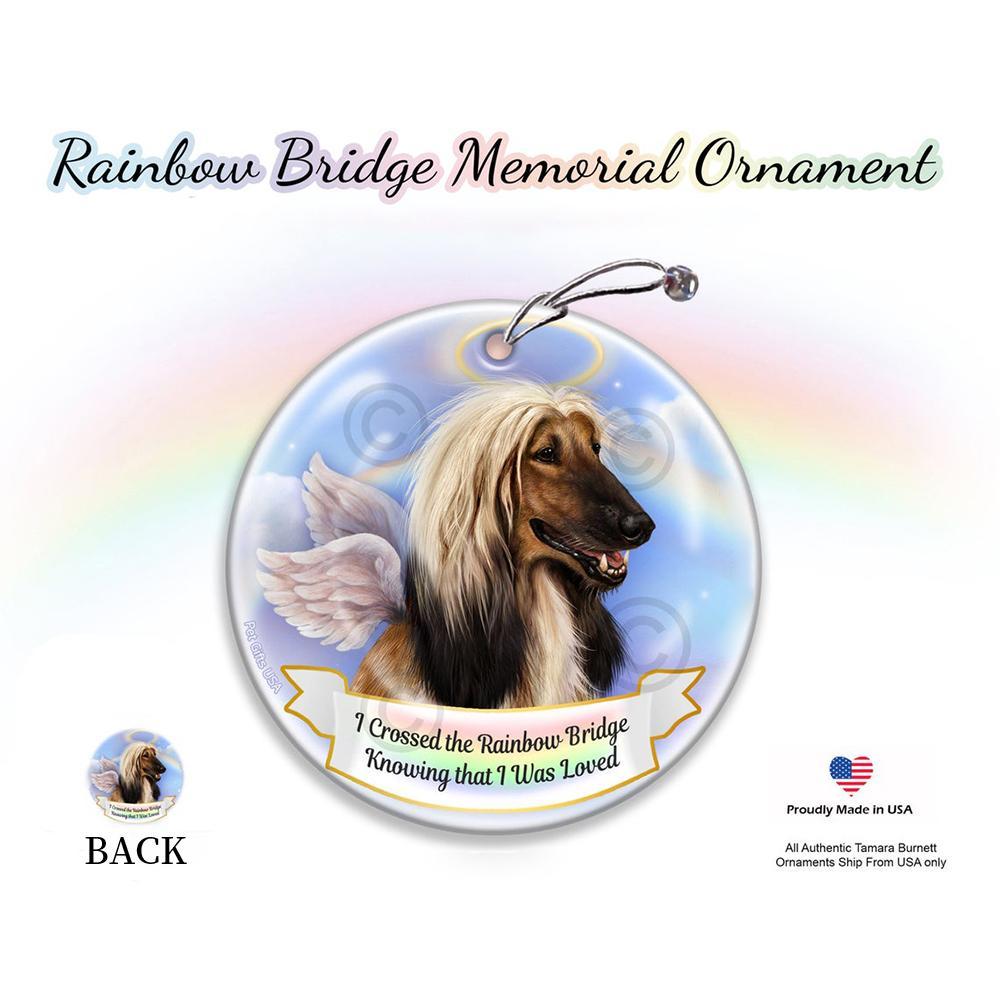 Rainbow Bridge Memorial-Afghan Porcelain Hanging Ornament