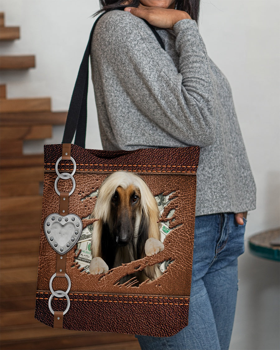 Afghan Hound-Let Me Go Out -Cloth Tote Bag