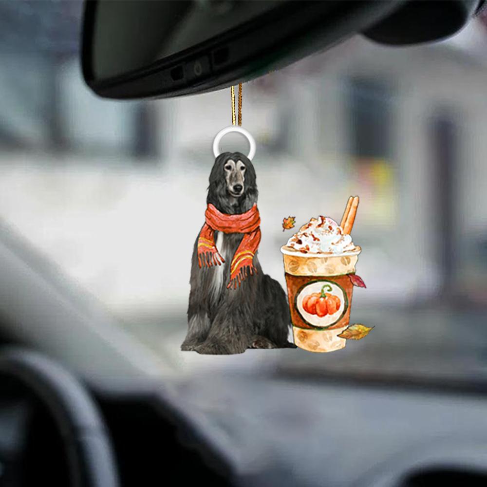 Afghan Hound-Pumpkin Spice Kinda-Two Sided Ornament