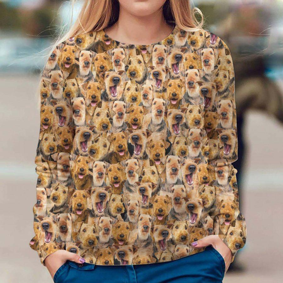 Airedale Terrier - Full Face - Premium Sweatshirt