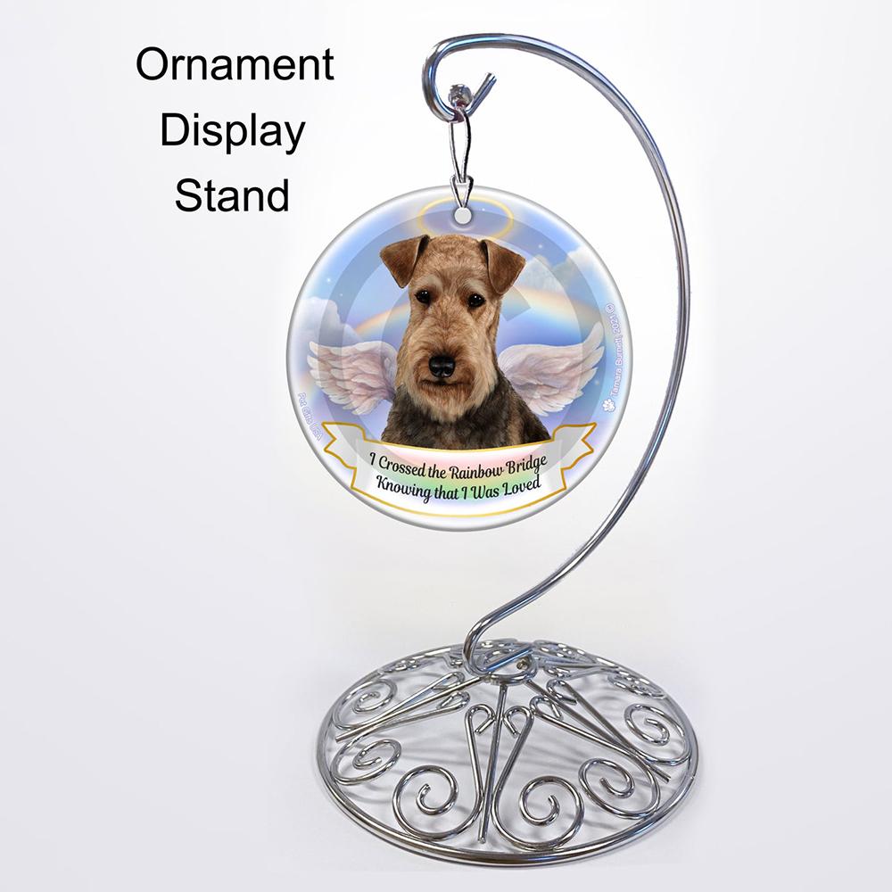 Rainbow Bridge Memorial-Airedale Porcelain Hanging Ornament