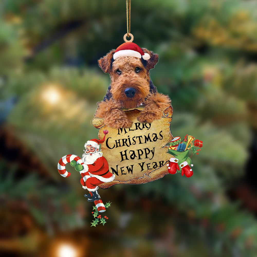 Airedale Terrier-Christams &amp; New Year Two Sided Ornament