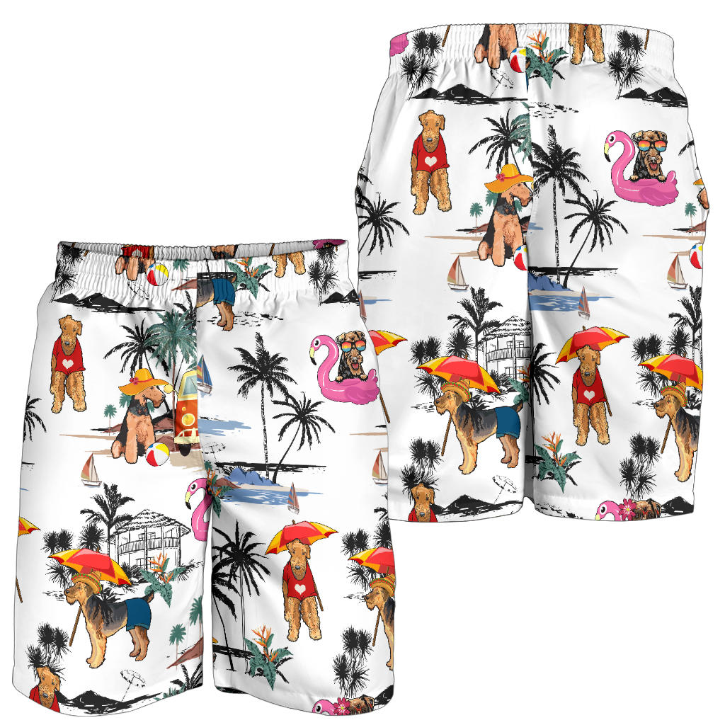 Airedale Terrier-Summer Beach Mens Shorts