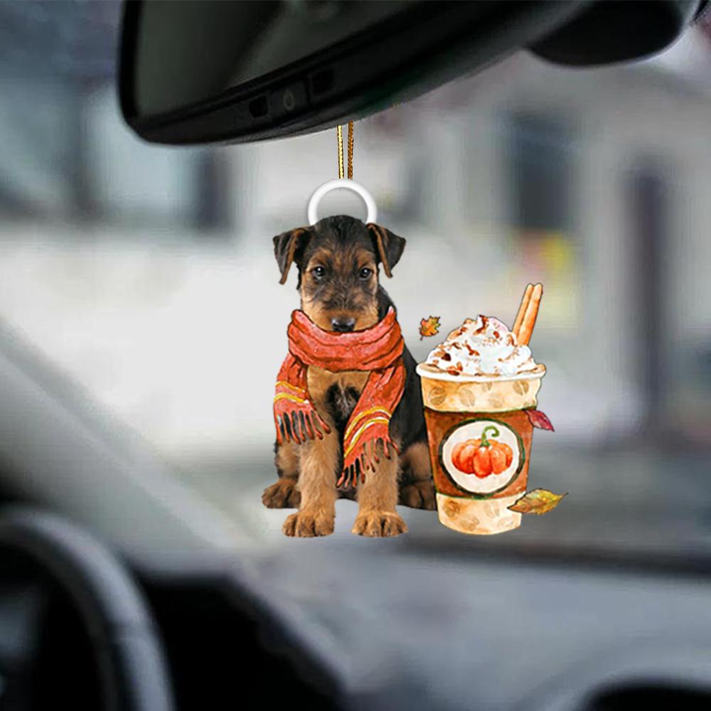 Airedale Terrier-Pumpkin Spice Kinda-Two Sided Ornament