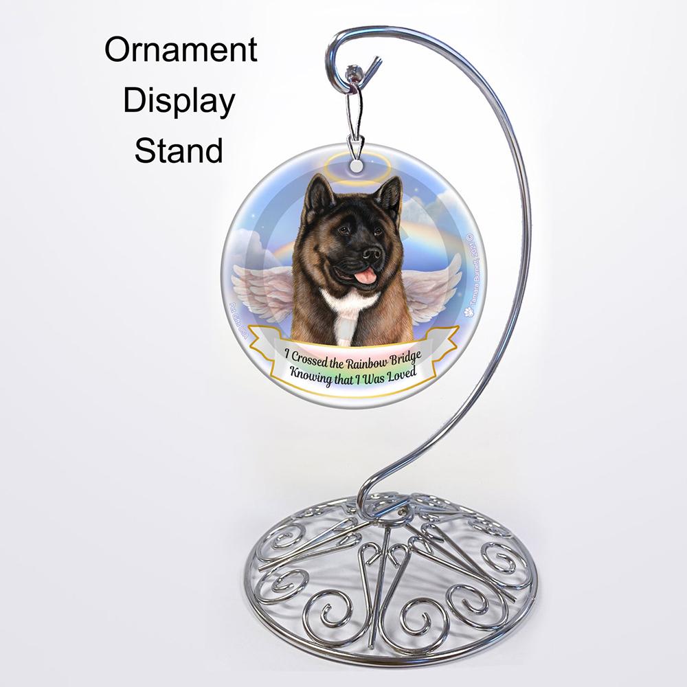 Rainbow Bridge Memorial-Akita Red Porcelain Hanging Ornament
