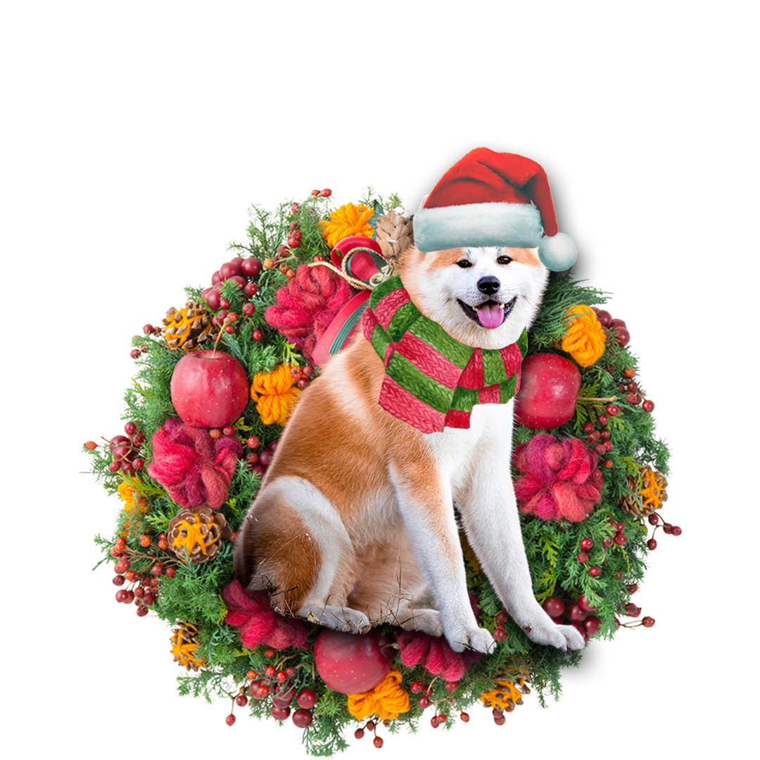 Akita Christmas Ornament