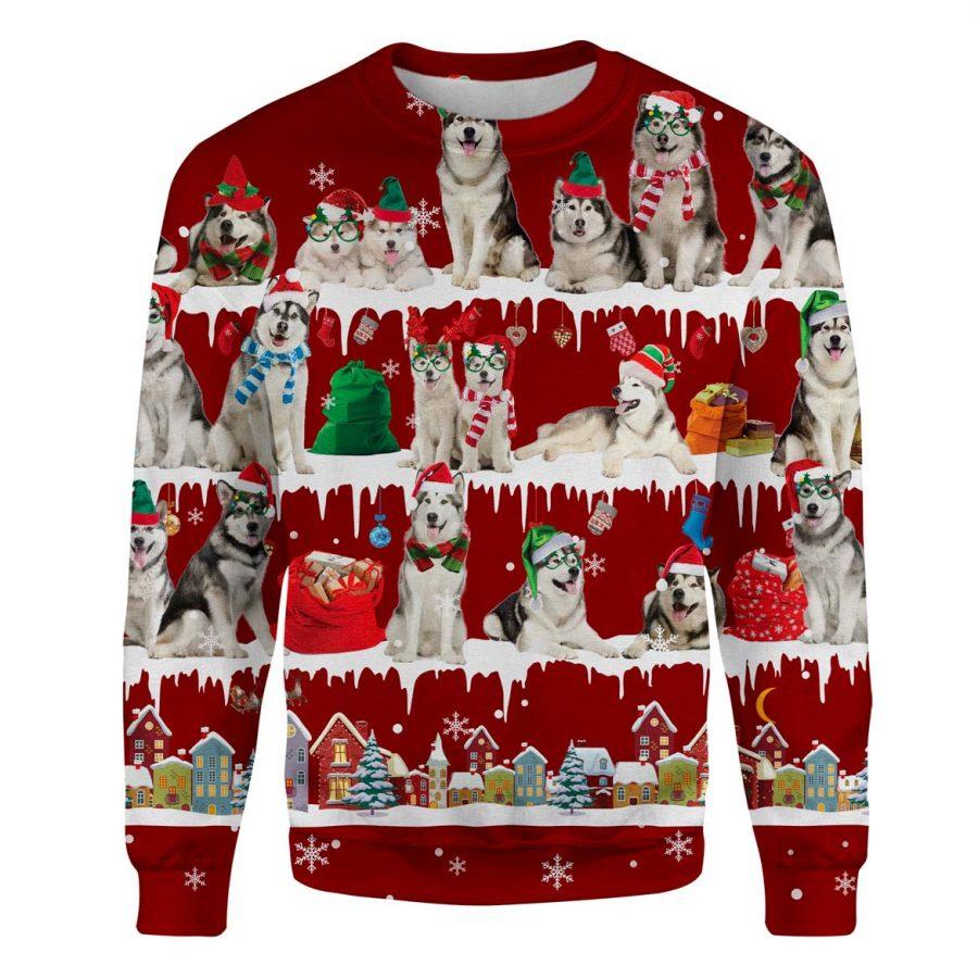 Alaskan Malamute - Snow Christmas - Premium Sweatshirt