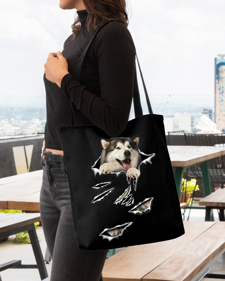 Cracks-Alaskan Malamute-Cloth Tote Bag