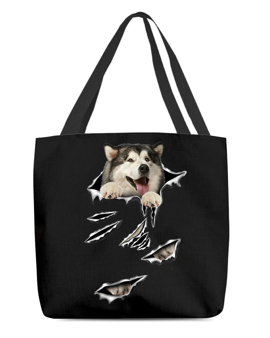 Cracks-Alaskan Malamute-Cloth Tote Bag