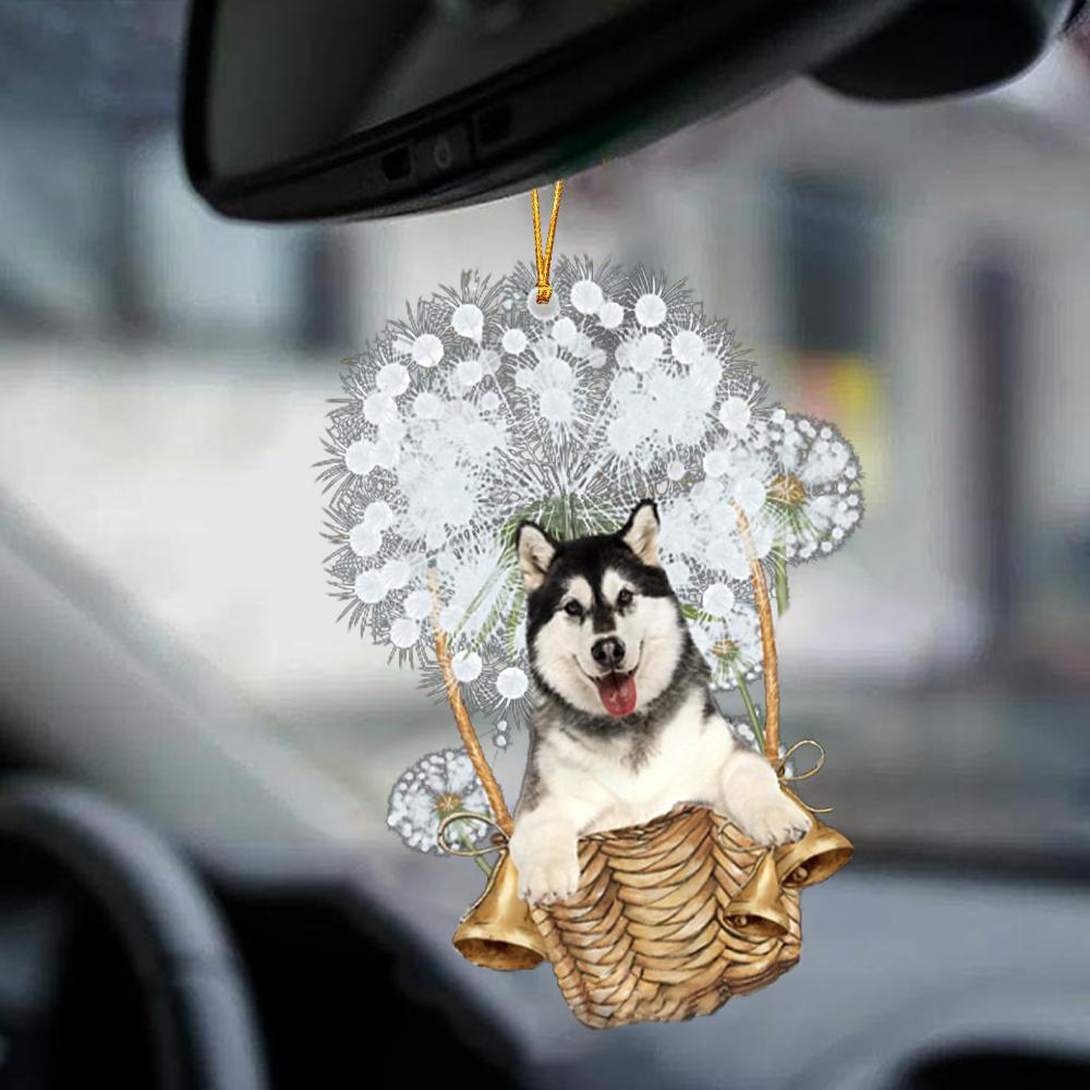 Alaskan Malamute-Dandelion-Two Sided Ornament