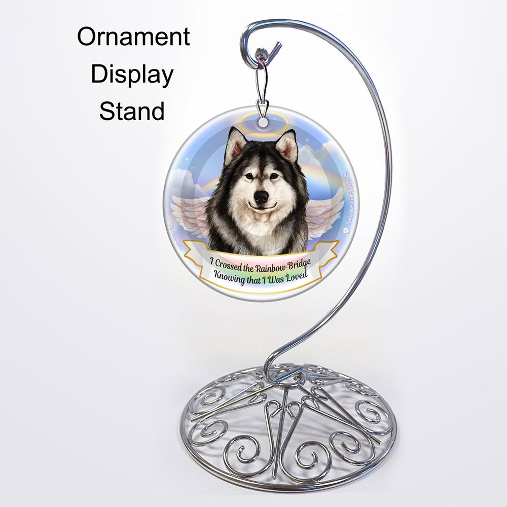 Rainbow Bridge Memorial-Alaskan Malamute Porcelain Hanging Ornament