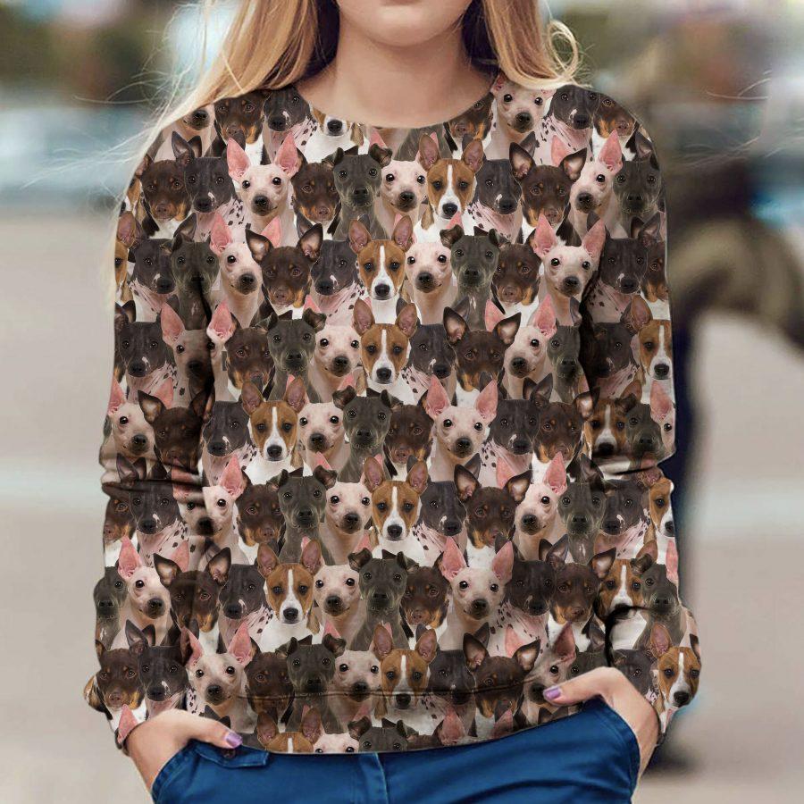 American Hairless Terrier - Full Face - Premium Sweatshirt