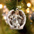 American Bulldog-Angel Hug Winter Love Two Sided Ornament