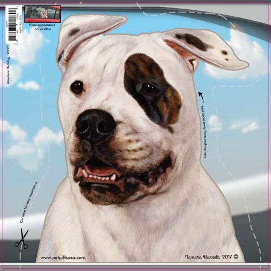 American Bulldog-On The Move Window Car Sticker