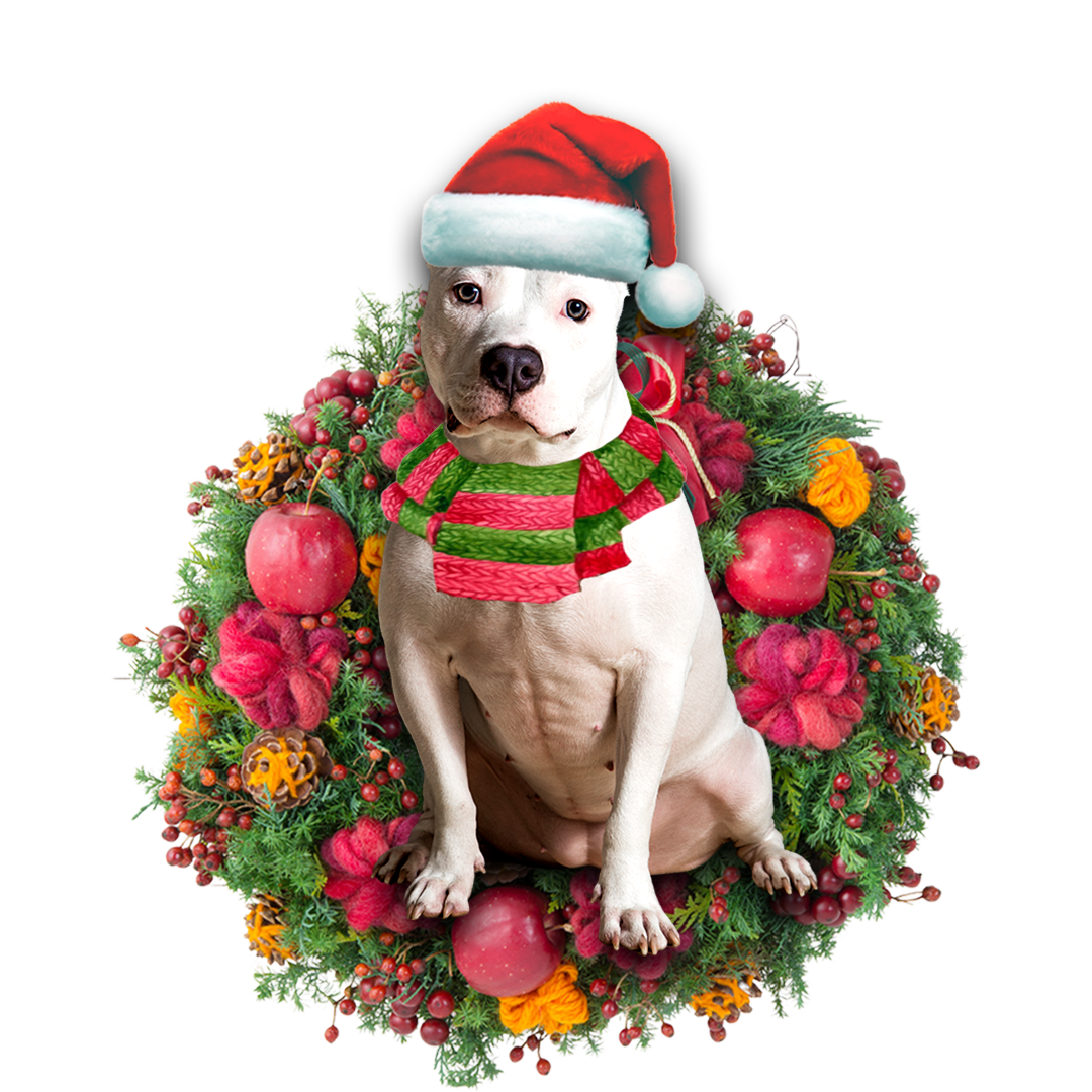 American Bulldog Christmas Ornament