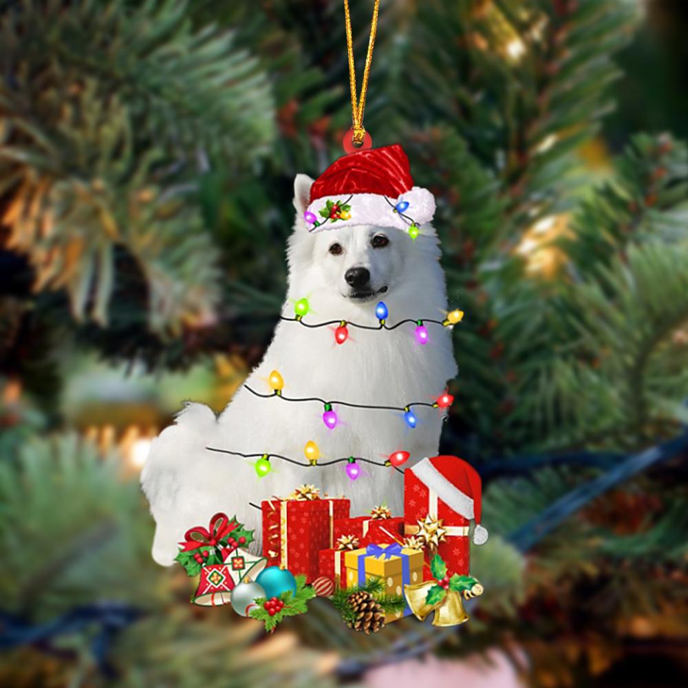 American Eskimo-Dog Be Christmas Tree Hanging Ornament