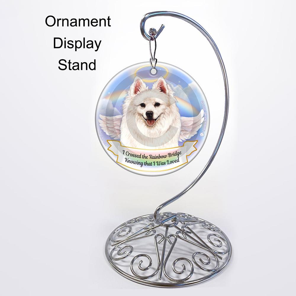 Rainbow Bridge Memorial-American Eskimo Porcelain Hanging Ornament