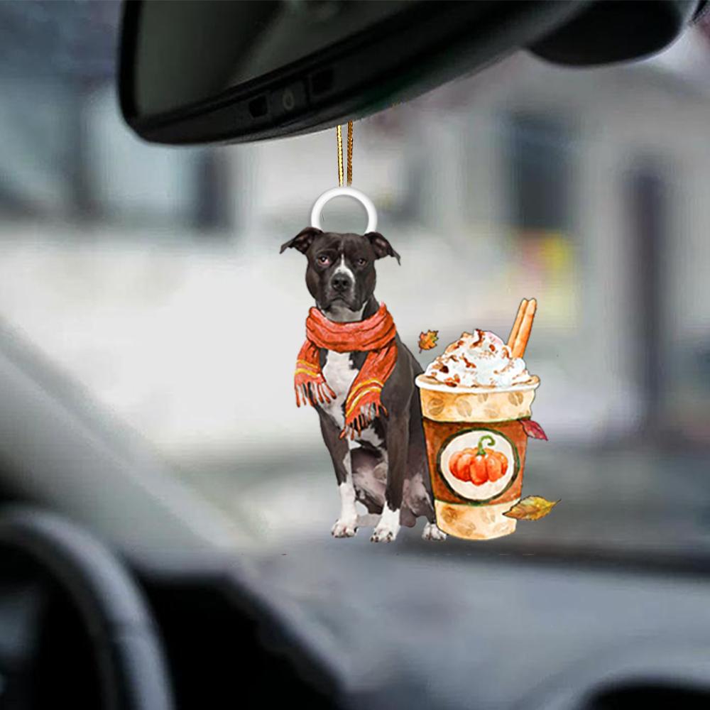 American Pit Bull Terrier-Pumpkin Spice Kinda-Two Sided Ornament