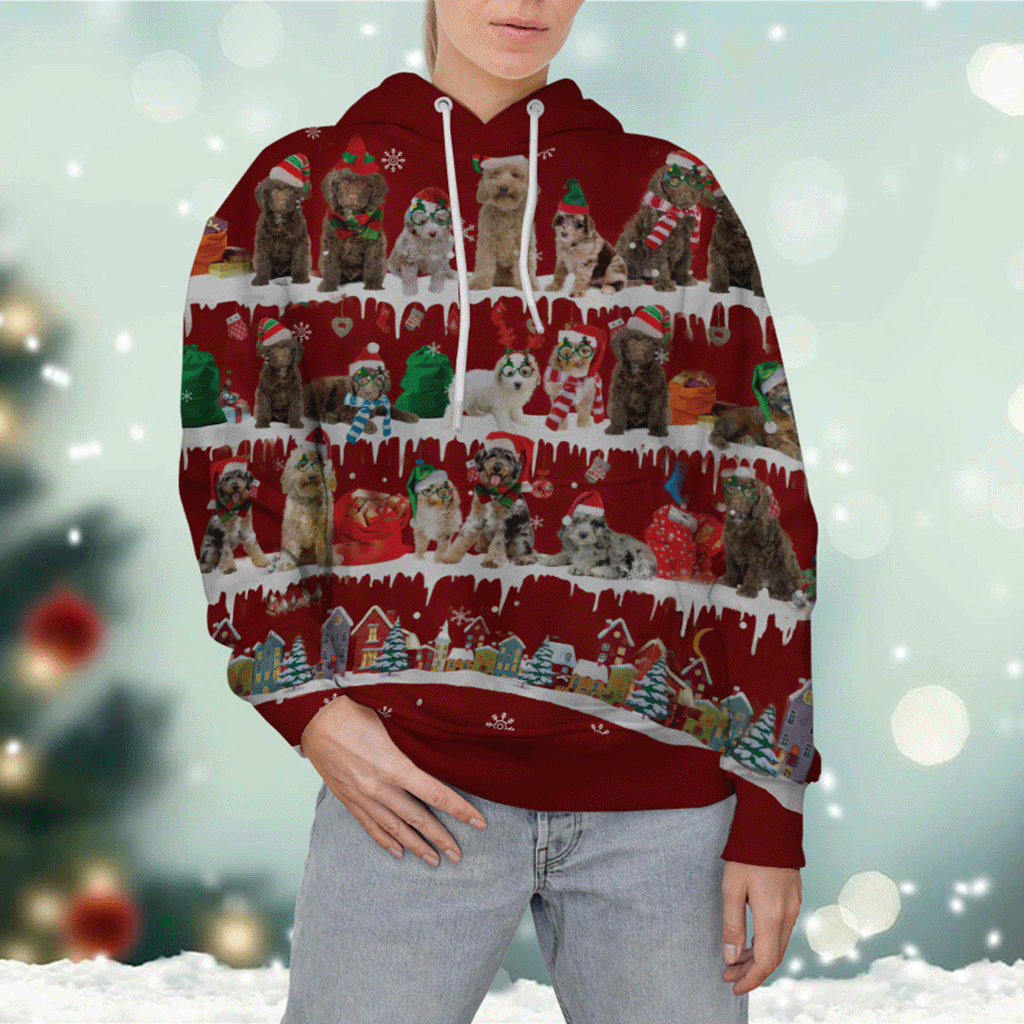 Aussiedoodle - Snow Christmas - 3D Hoodie