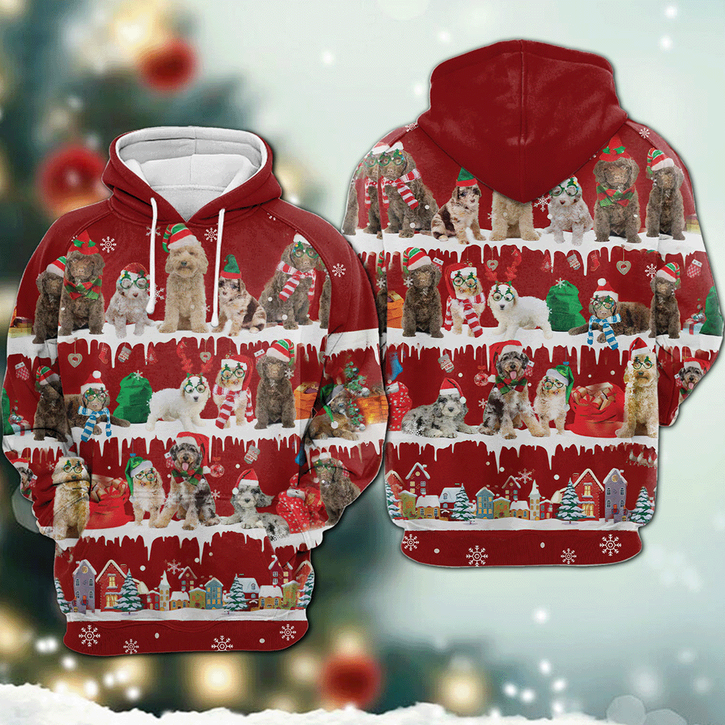 Aussiedoodle - Snow Christmas - 3D Hoodie