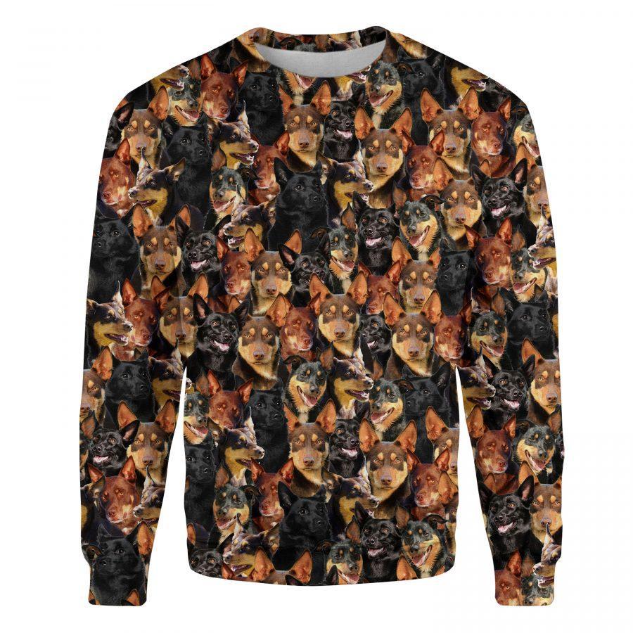 Australian Kelpie - Full Face - Premium Sweatshirt