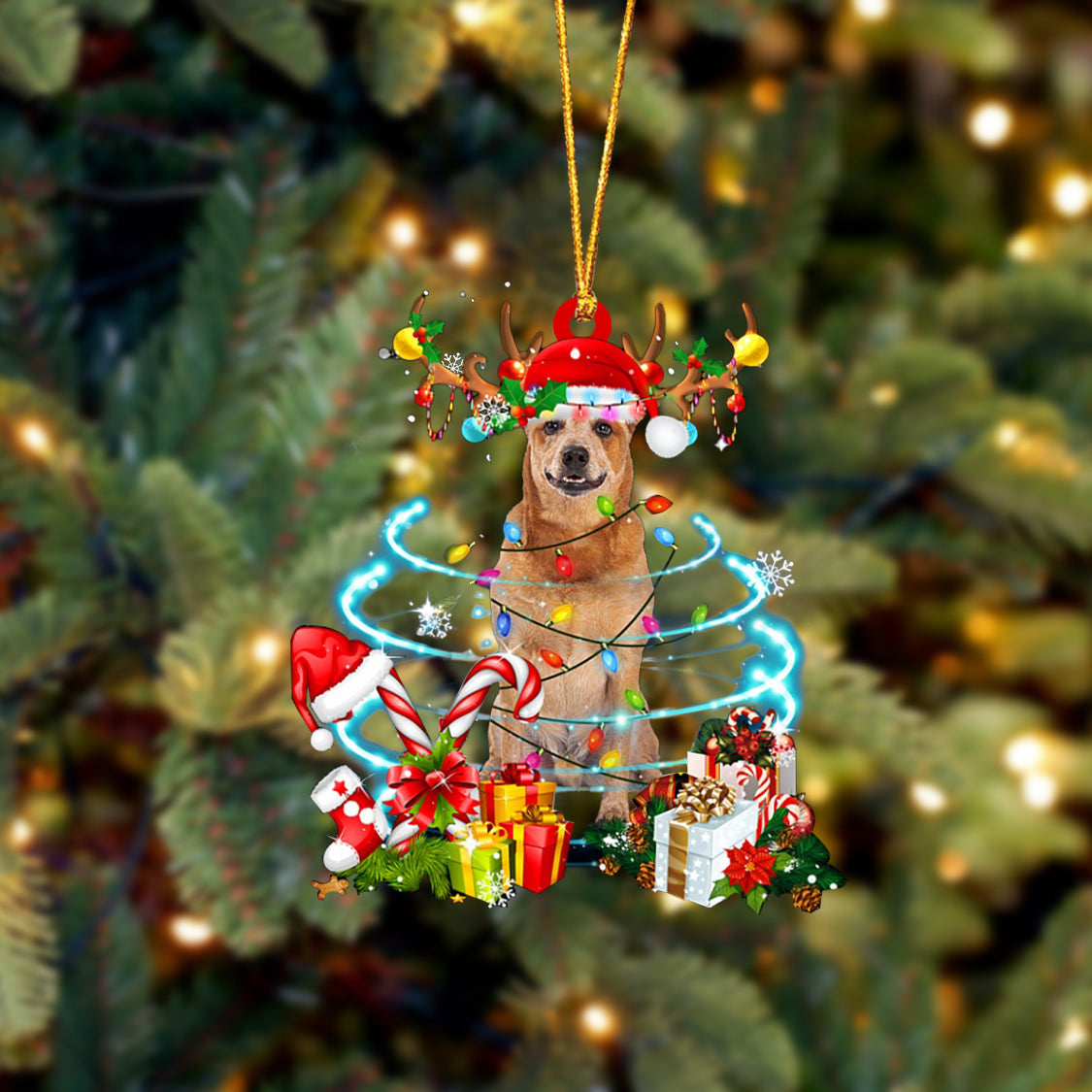 Australian Cattle-Christmas Candy&amp;Gift-Two Sided Ornament