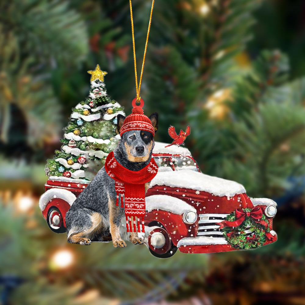 Australian Cattle-Christmas Car Two Sided Ornament