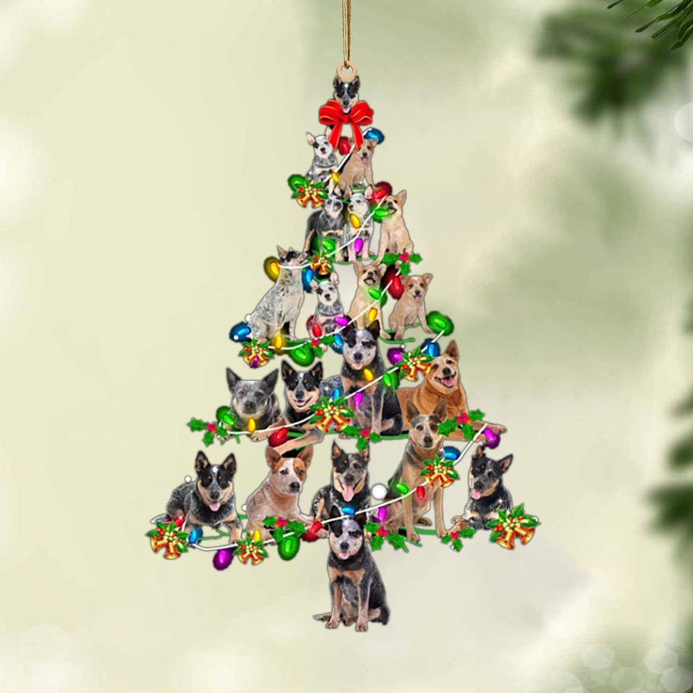 Australian Cattle Dog-Christmas Tree Lights-Two Sided Ornament