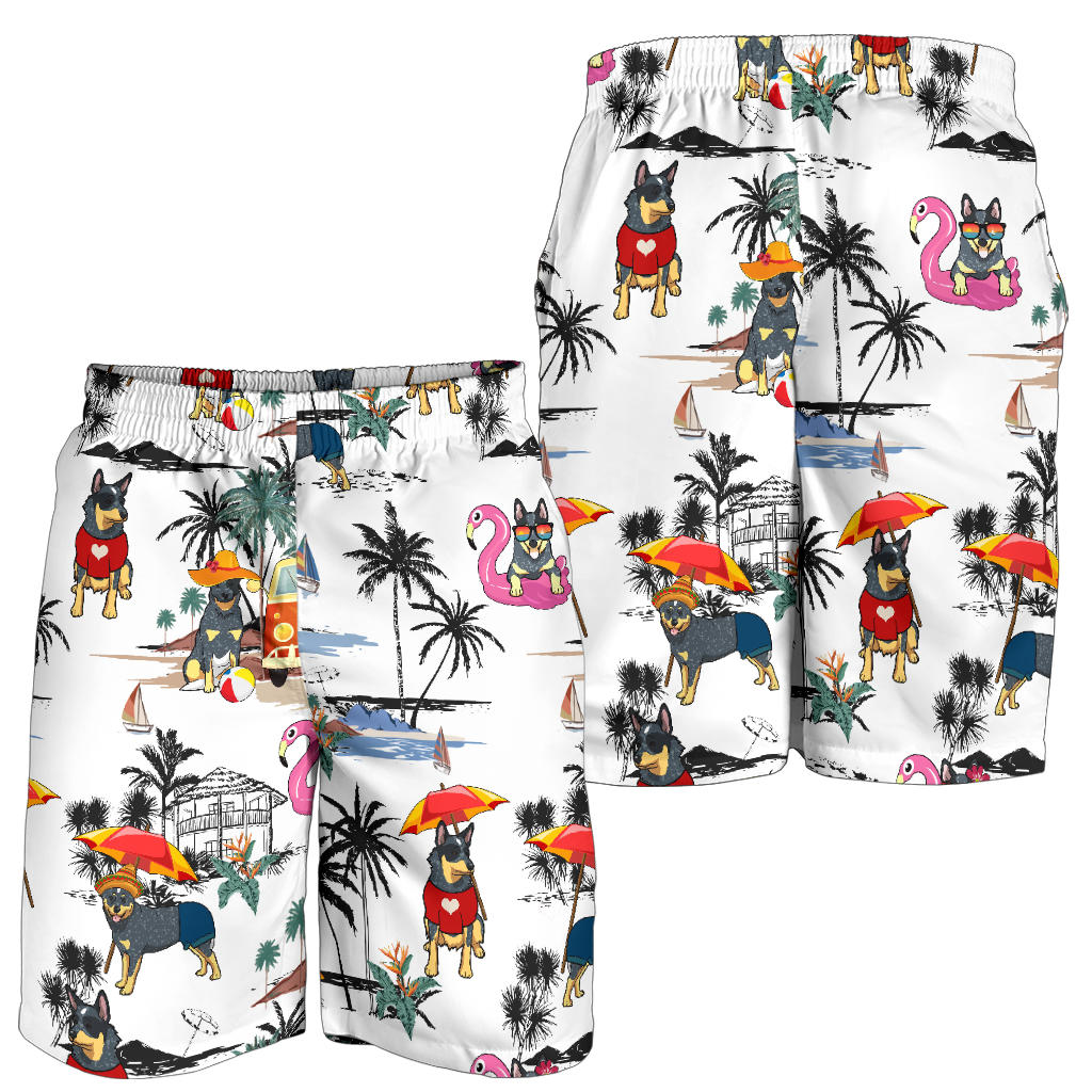 Australian Cattle Dog-Summer Beach Mens Shorts