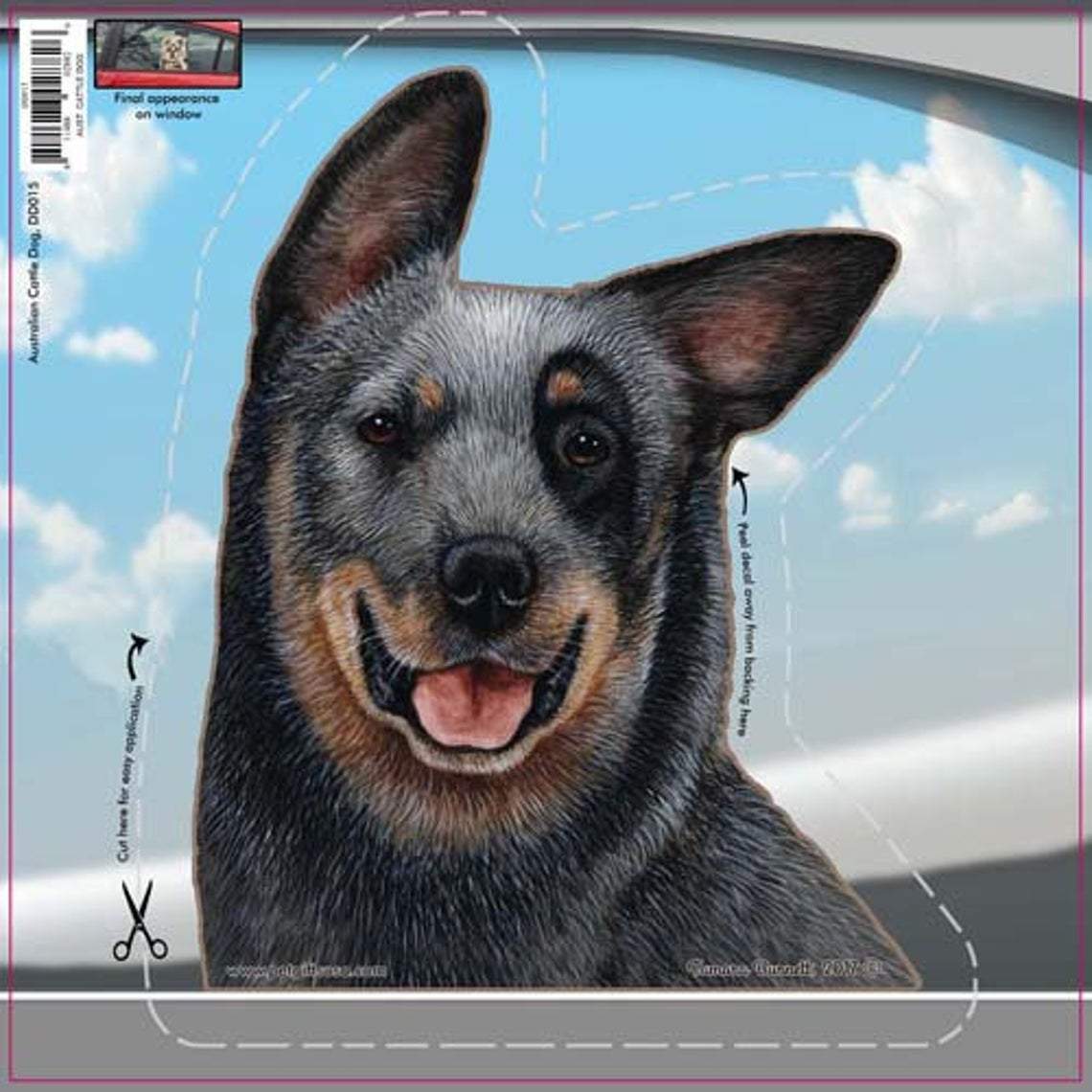 Australian Cattle Dog-On The Move Window Car Sticker