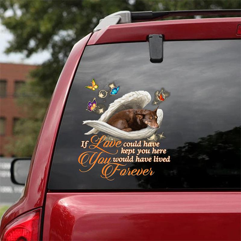 Australian Kelpie Sleeping Angel Lived Forever Decal