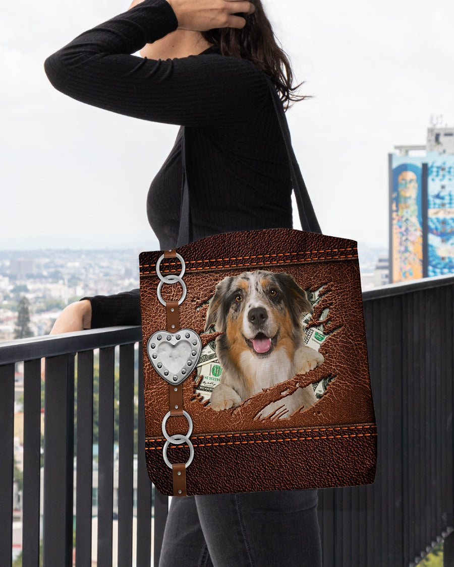 Australian Shepherd-Let Me Go Out -Cloth Tote Bag