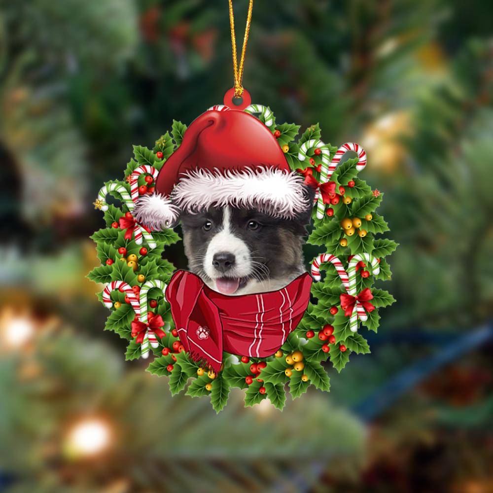 Australian Shepherd 1-Xmas Bandana Hanging Ornament