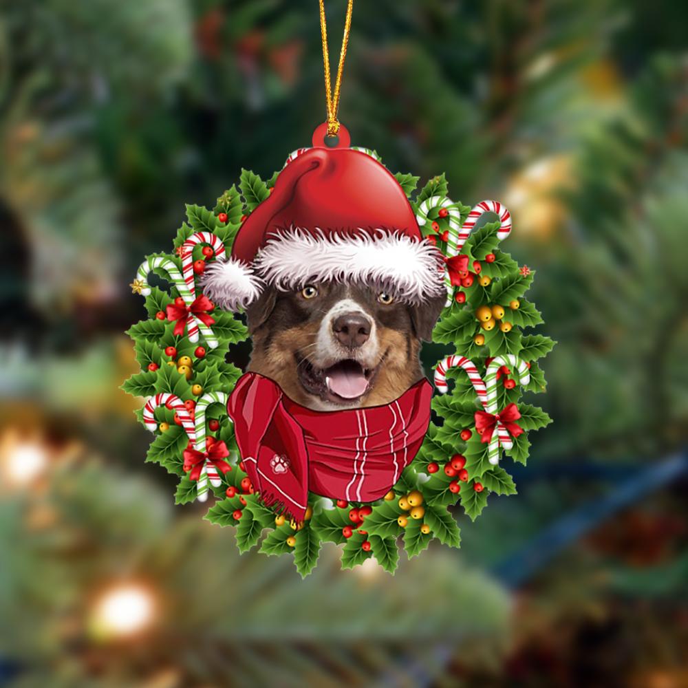 Australian Shepherd 3-Xmas Bandana Hanging Ornament