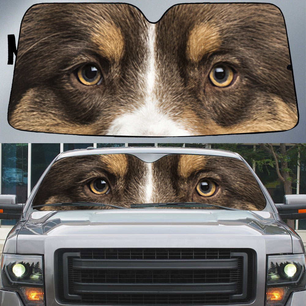 Australian Shepherd's Eyes-Beautiful Dog Eyes Car Sun Shade Cover Auto Windshield