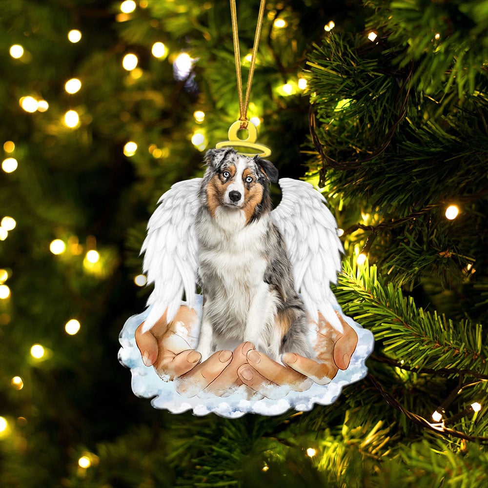 Australian Shepherd-In The Hands Of God Xmas-Two Sided Ornament