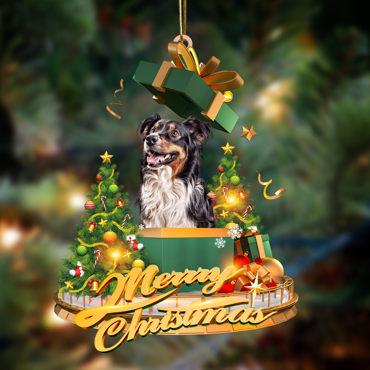 Australian  Shepherd-Christmas Gifts&dogs Hanging Ornament