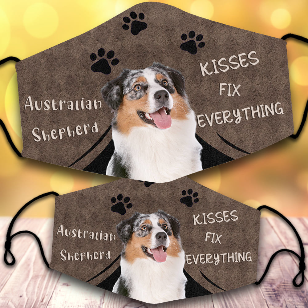 Australian Shrpherd 2-Kisses Fix Everything-Veil