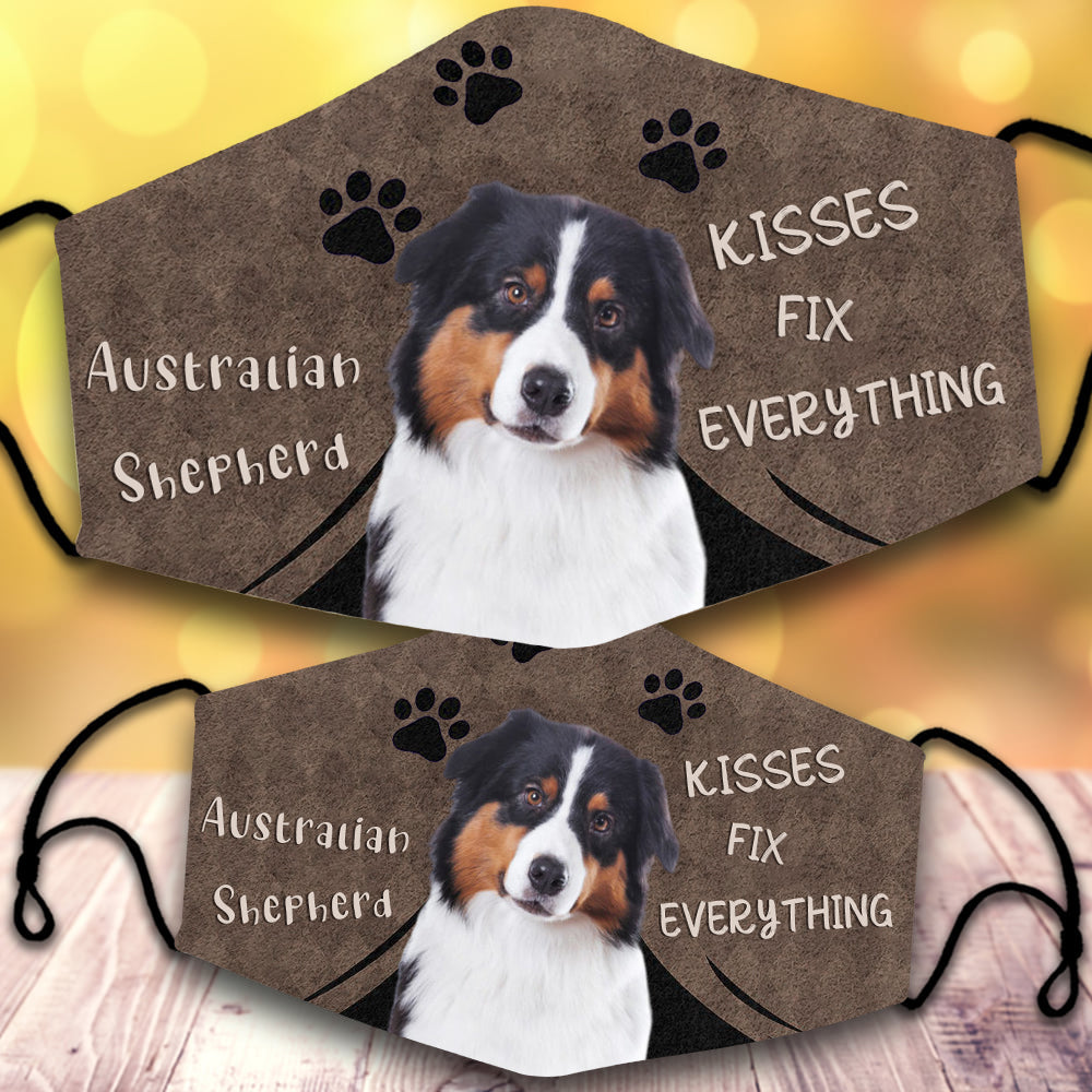 Australian Shrpherd 3-Kisses Fix Everything-Veil