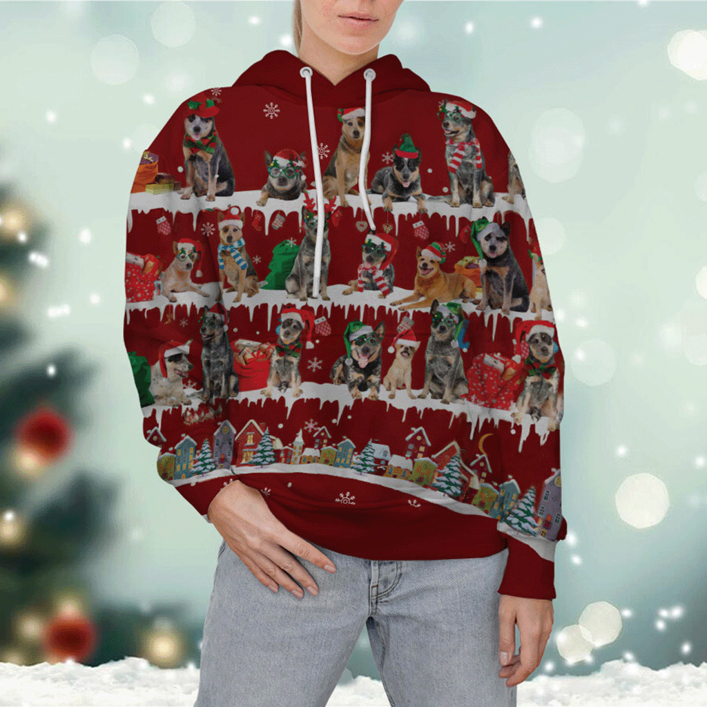 Australian Cattle - Snow Christmas - 3D Hoodie