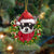 BLACK Chihuahua-Xmas Bandana Hanging Ornament