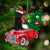 BLACK Labradoodle-Pine Truck Hanging Ornament