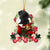 BLACK Labrador-Red Boot Hanging Ornament