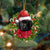 BLACK Labrador Pup-Xmas Bandana Hanging Ornament