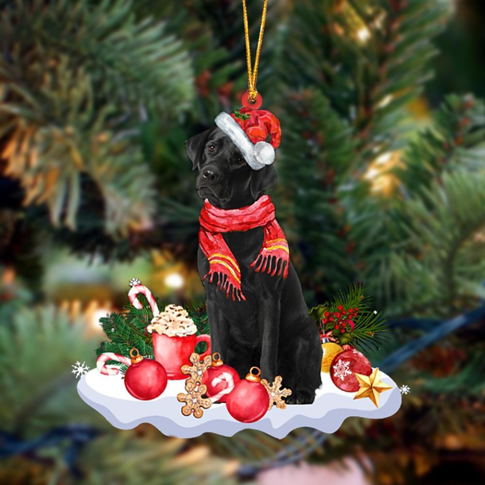 BLACK Labrador-Better Christmas Hanging Ornament