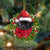 BLACK Pug 1-Xmas Bandana Hanging Ornament