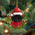 BLACK Shih Tzu-Xmas Bandana Hanging Ornament