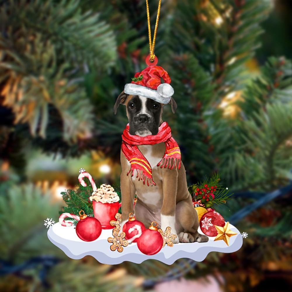 BROWN Boxer-Better Christmas Hanging Ornament