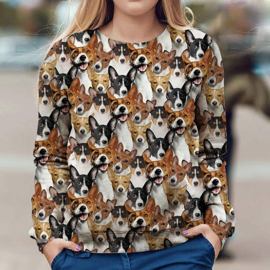 Basenji - Full Face - Premium Sweatshirt