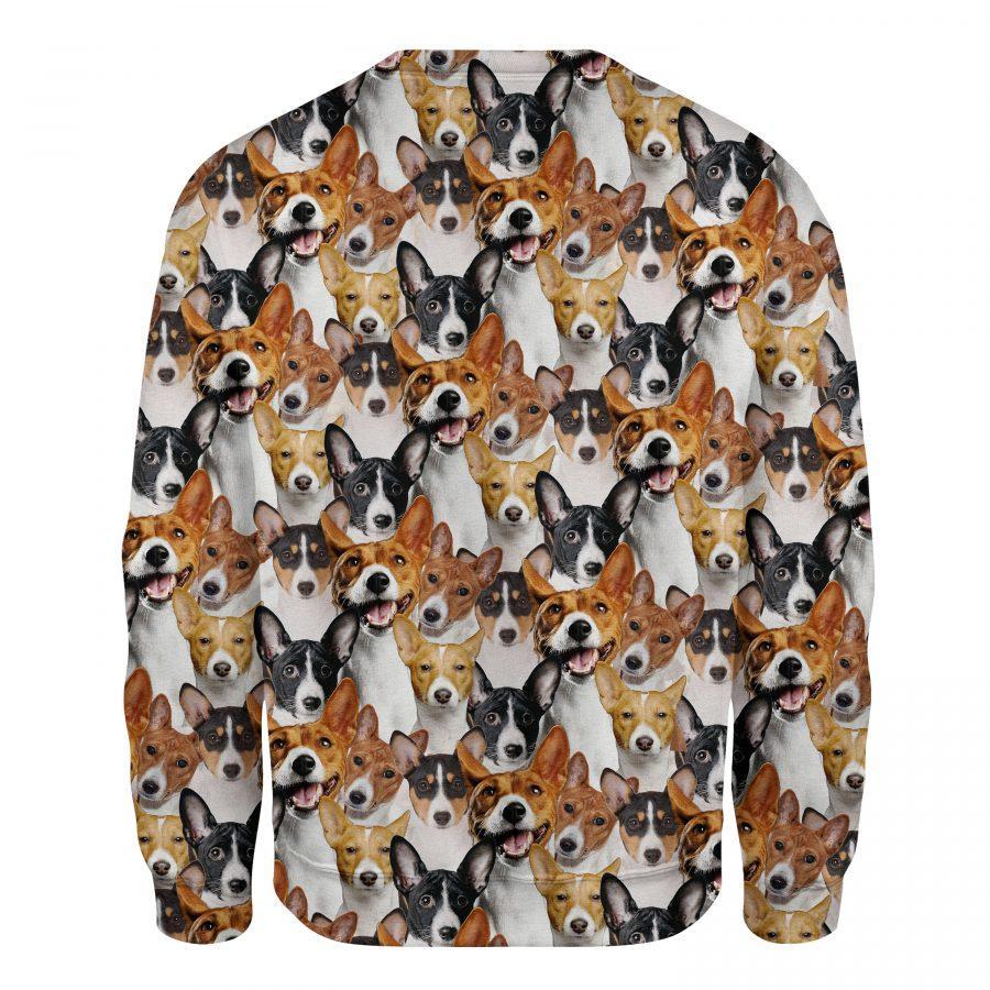 Basenji - Full Face - Premium Sweatshirt